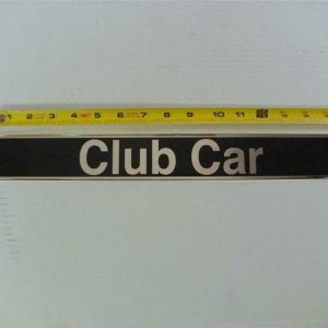 Club Car Golf Cart 16 Inch “Silver & Black” Front Body Name Plate Emblem CC1
