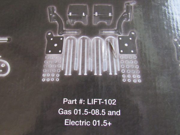 EZGO TXT 6″ Drop Spindle Lift Kit Gas 01.5–08.5 Elect. 01.5+ #LIFT102