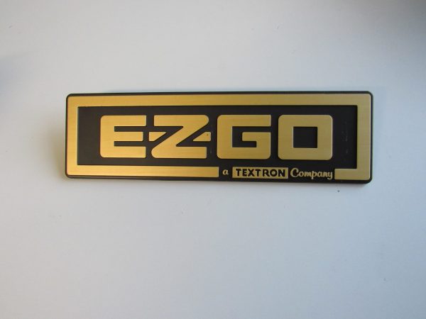 Gold Front Name Plate/Emblem EZGO TXT 96-2013 Includes Hardware #Bp0019