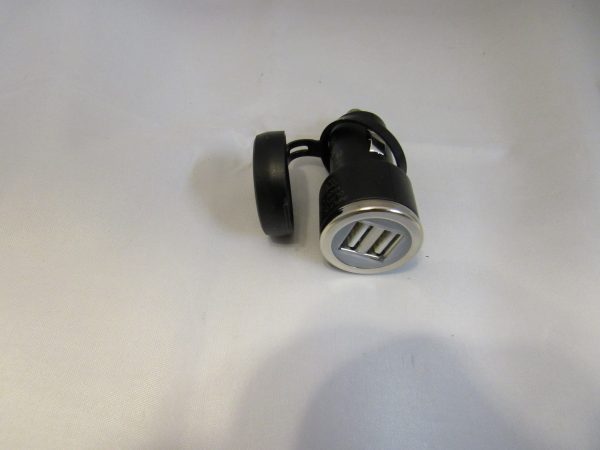 USB Dual Port Socket Fits Cigar Lighter Port #0347
