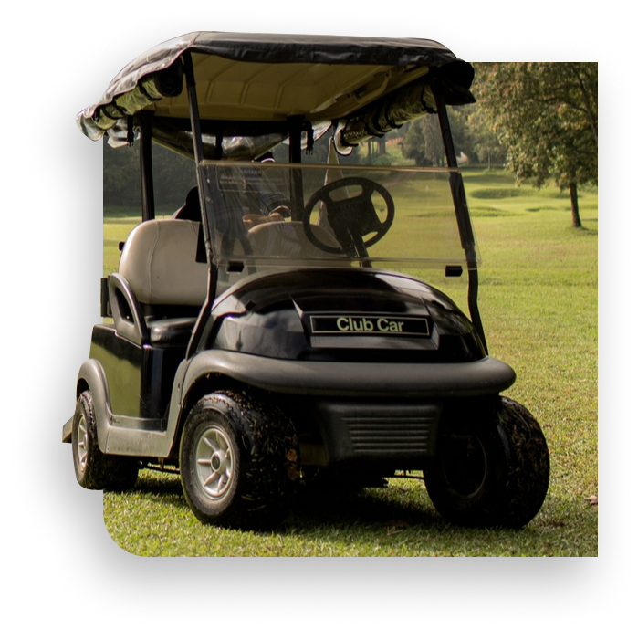 Club Car golf cart on the course