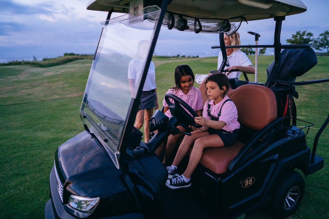 a golf cart
