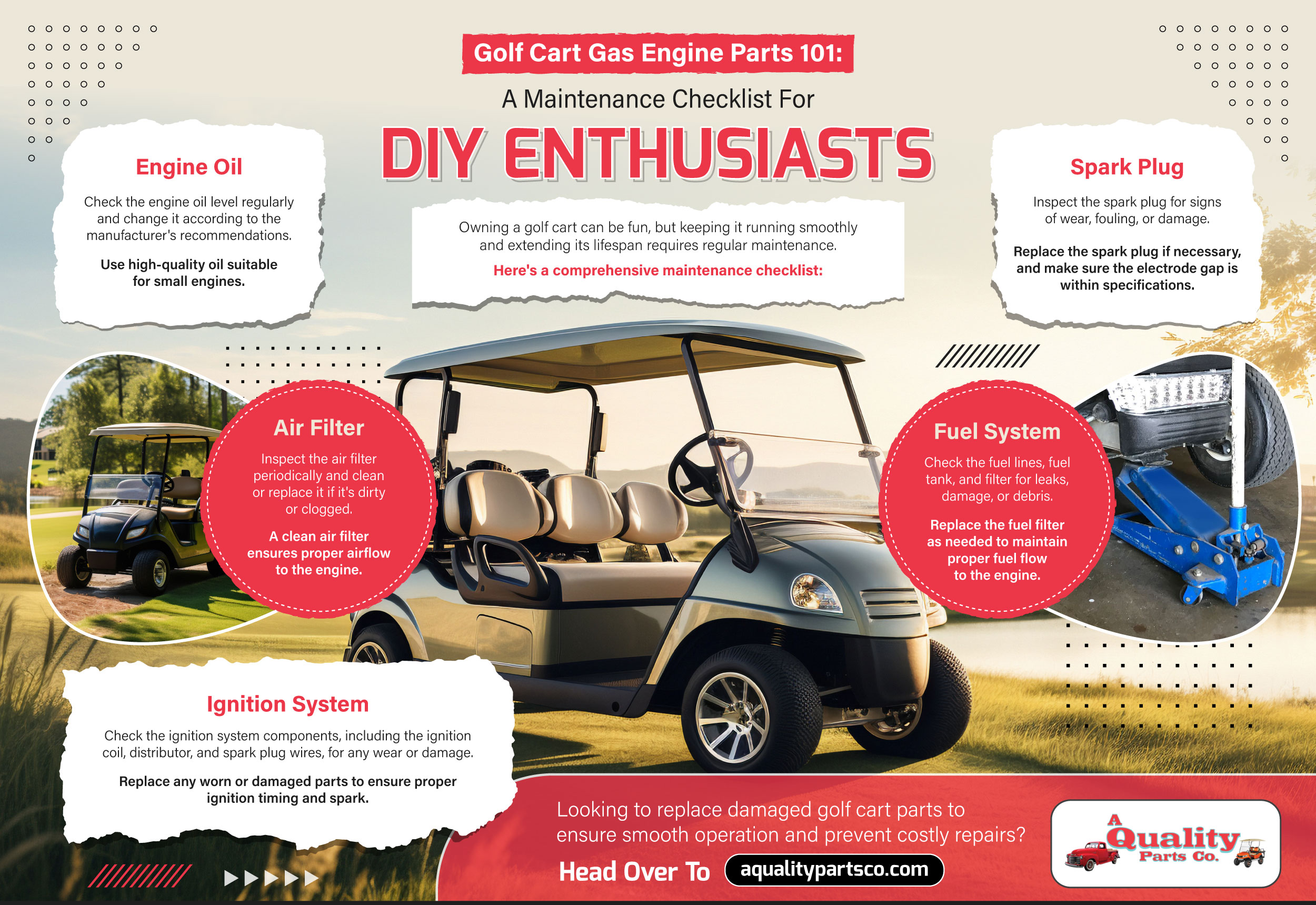 Golf Cart Gas Engine Parts 101: A Maintenance Checklist for DIY Enthusiasts
